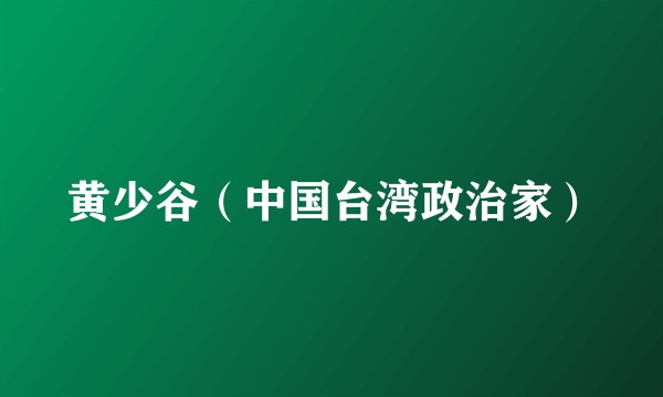 黄少谷（中国台湾政治家）