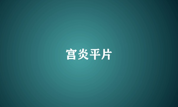 宫炎平片