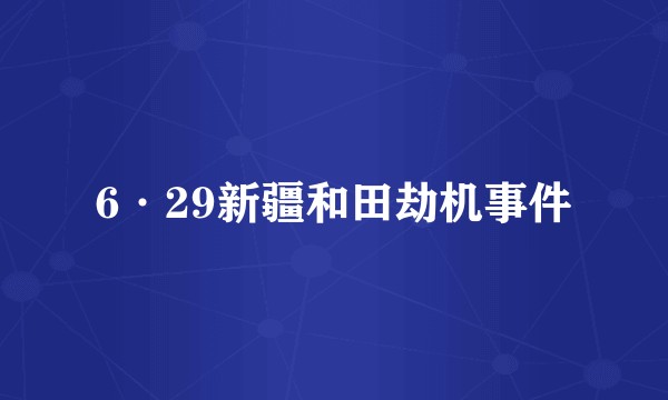 6·29新疆和田劫机事件