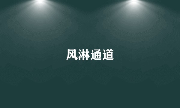 风淋通道