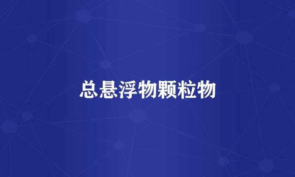 总悬浮物颗粒物