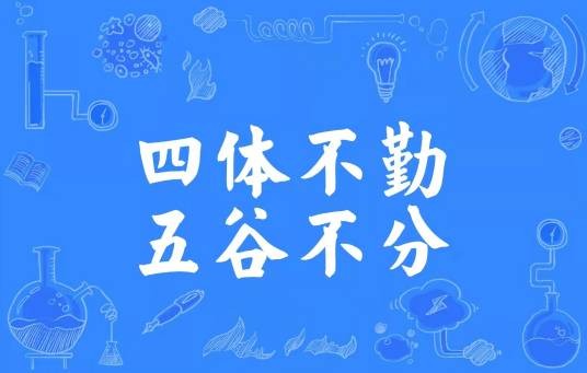 四体不勤，五谷不分