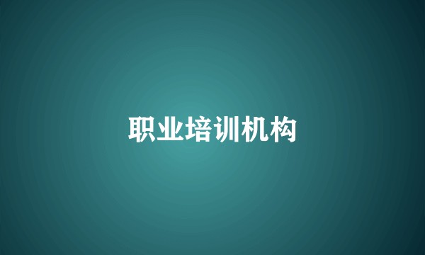 职业培训机构