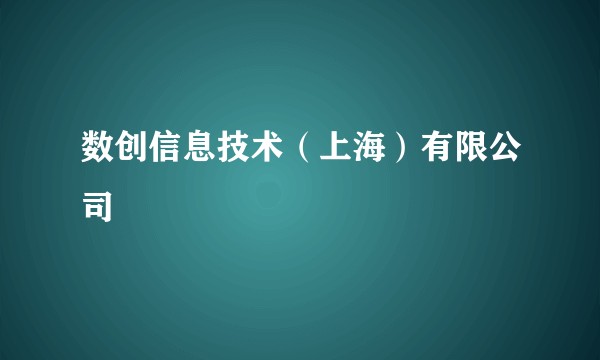 数创信息技术（上海）有限公司