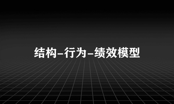结构-行为-绩效模型