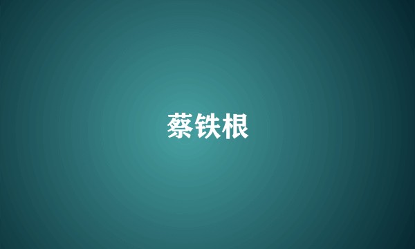 蔡铁根