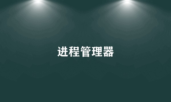 进程管理器