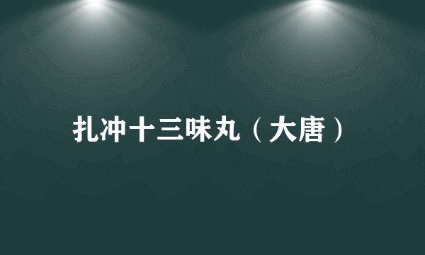 扎冲十三味丸（大唐）