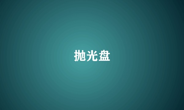抛光盘