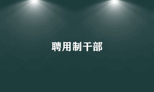 聘用制干部