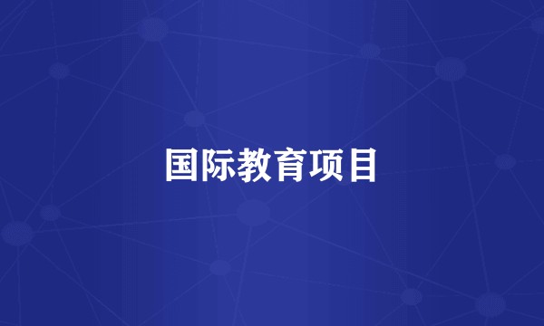 国际教育项目