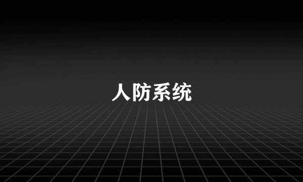 人防系统