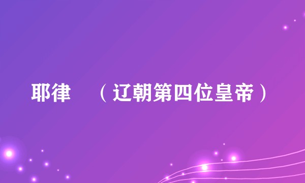 耶律璟（辽朝第四位皇帝）