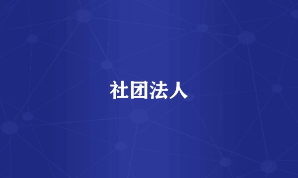 社团法人
