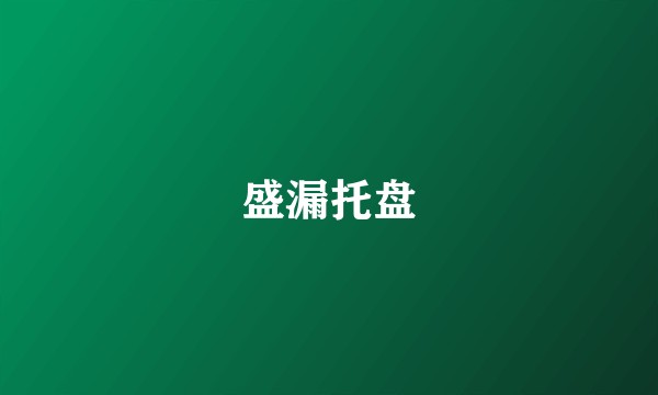 盛漏托盘