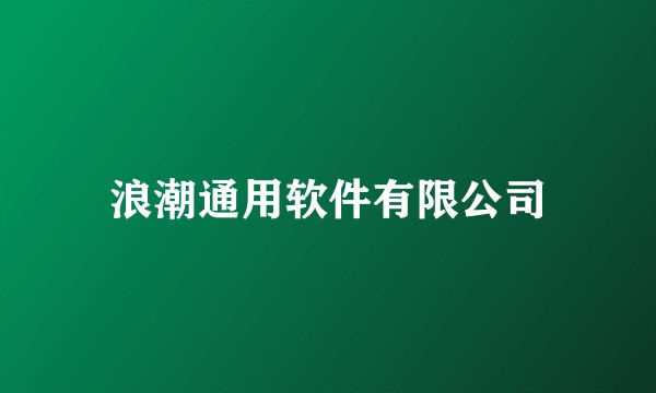浪潮通用软件有限公司