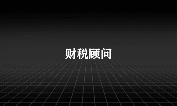财税顾问
