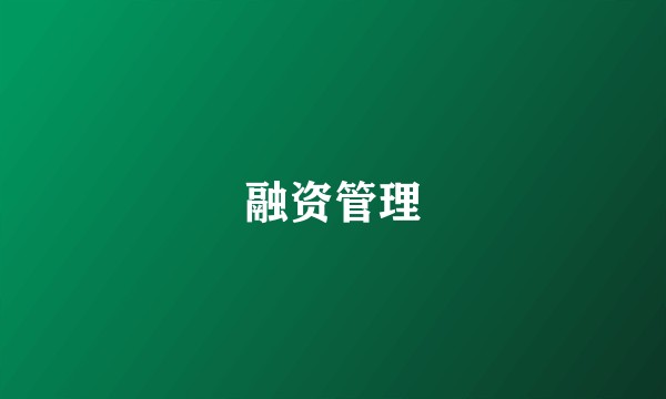 融资管理