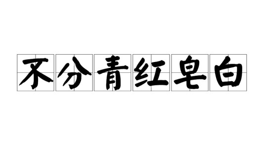 不分青红皂白