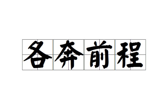 各奔前程（汉语成语）