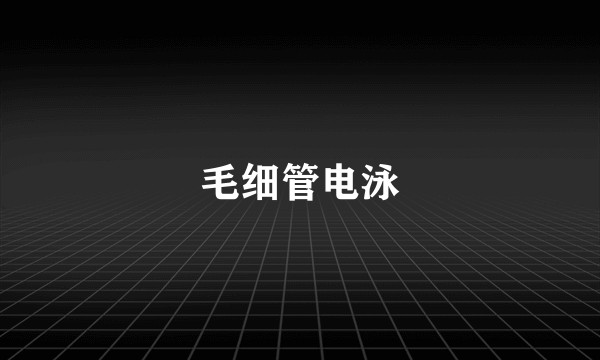 毛细管电泳