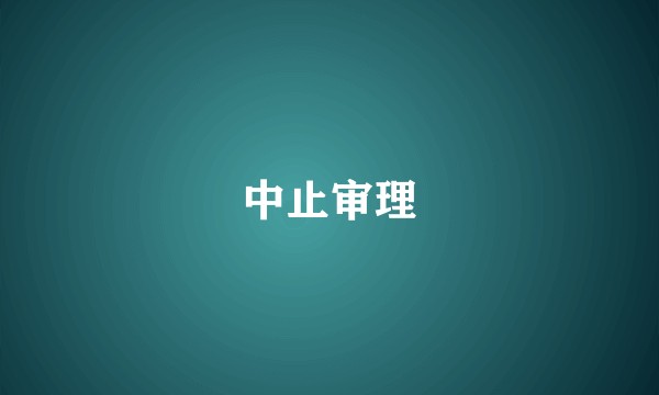中止审理
