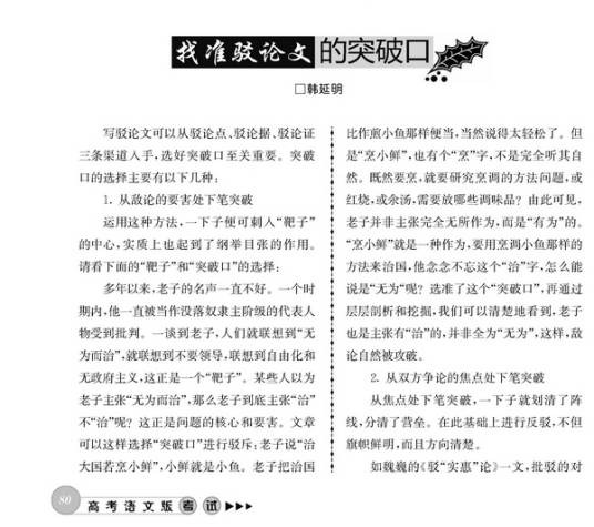 驳论文