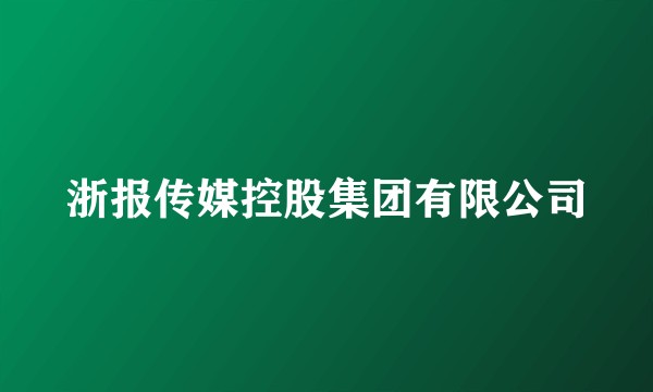 浙报传媒控股集团有限公司