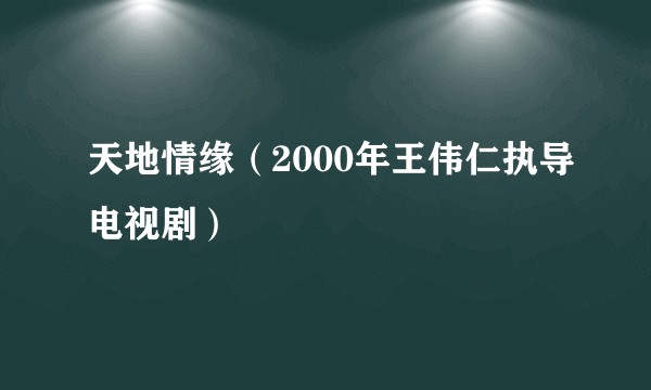 天地情缘（2000年王伟仁执导电视剧）