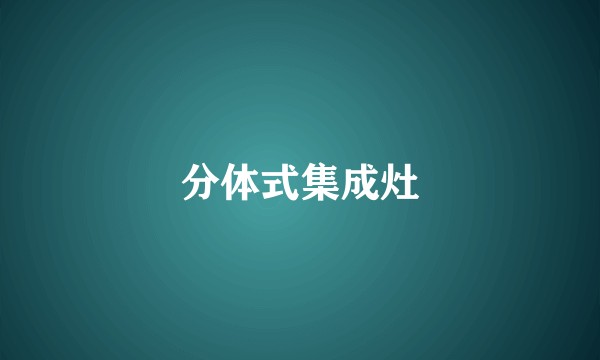 分体式集成灶