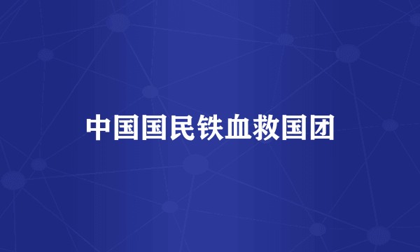 中国国民铁血救国团