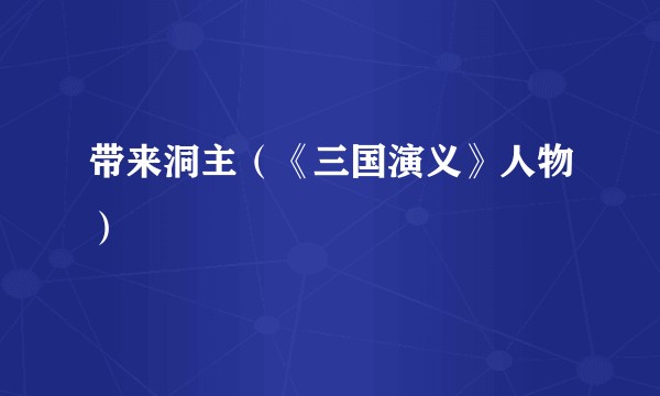 带来洞主（《三国演义》人物）
