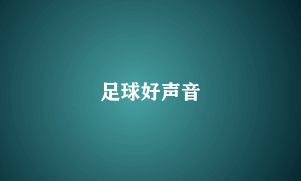 足球好声音