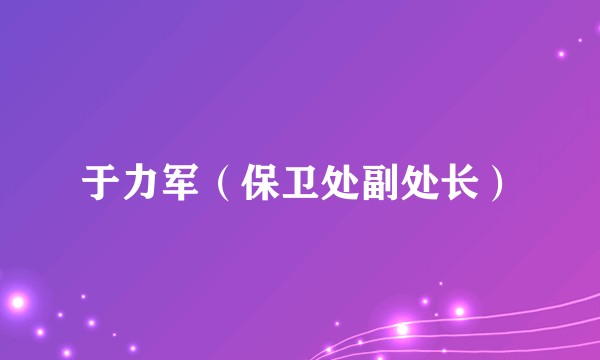 于力军（保卫处副处长）