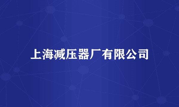 上海减压器厂有限公司
