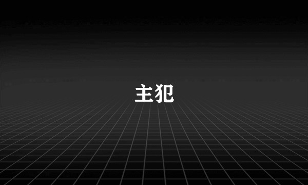 主犯