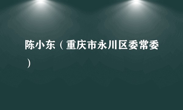陈小东（重庆市永川区委常委）