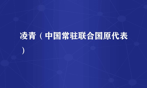 凌青（中国常驻联合国原代表）