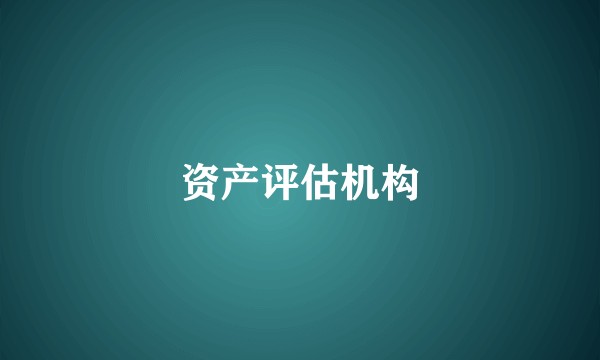 资产评估机构