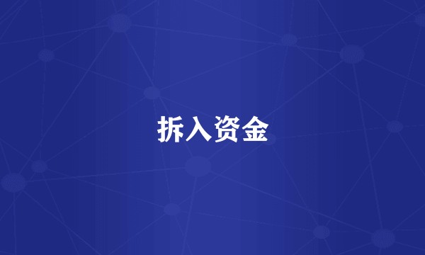 拆入资金