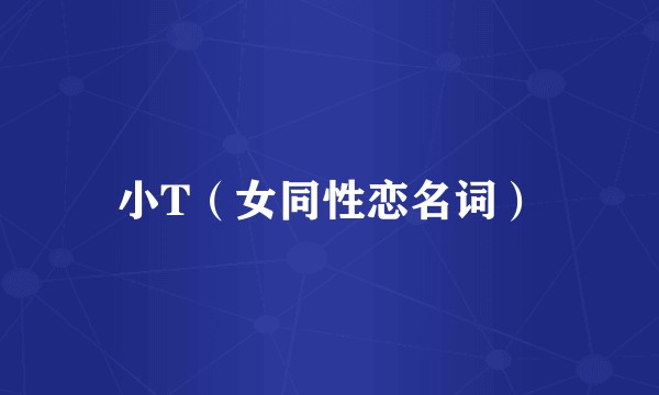 小T（女同性恋名词）