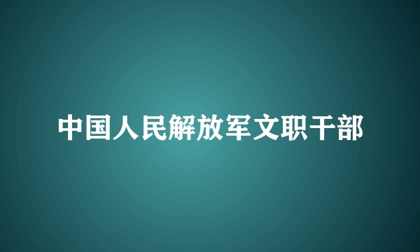 中国人民解放军文职干部