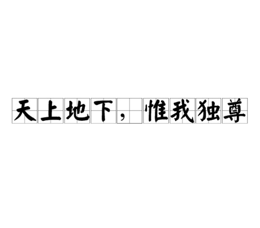 天上地下，惟我独尊（汉语词语）