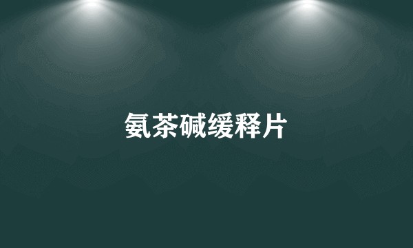 氨茶碱缓释片