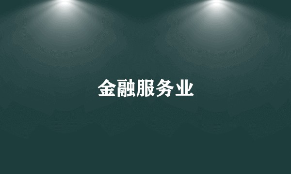 金融服务业