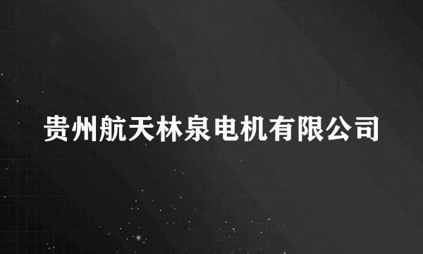 贵州航天林泉电机有限公司