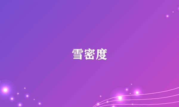 雪密度