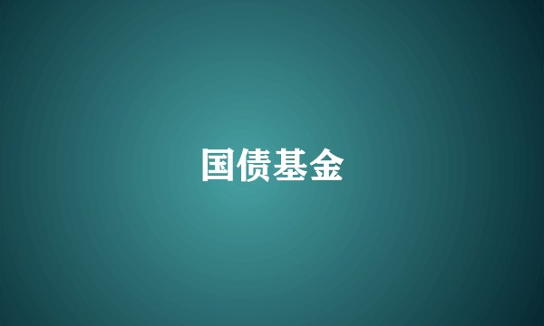 国债基金
