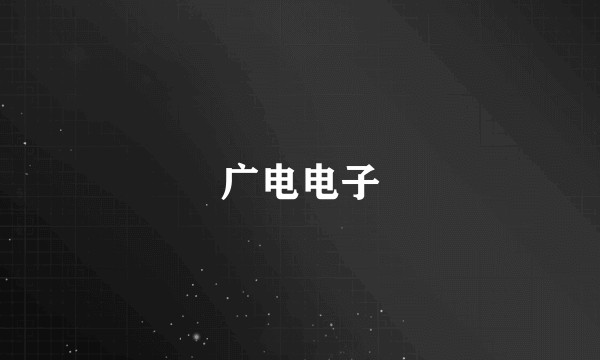 广电电子