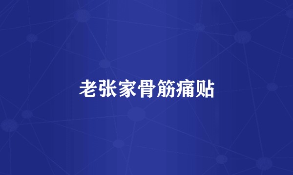 老张家骨筋痛贴